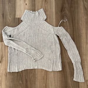 Cold shoulder sweater